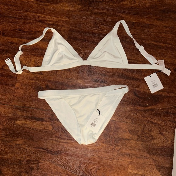 Onia White Bikini Set Kamryn Top (L) and Leila Bottoms (M) - Picture 4 of 5